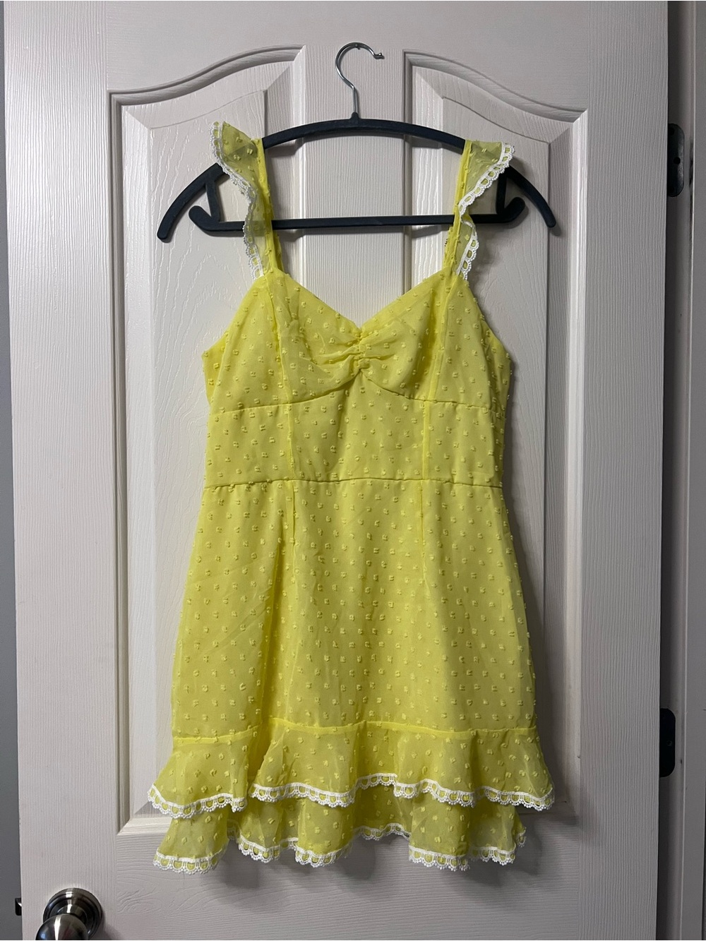 Sunny Yellow Ruffled Mini Dress